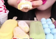 小姐姐吃马卡龙雪糕大全,小姐姐带你探索美味无限的世界